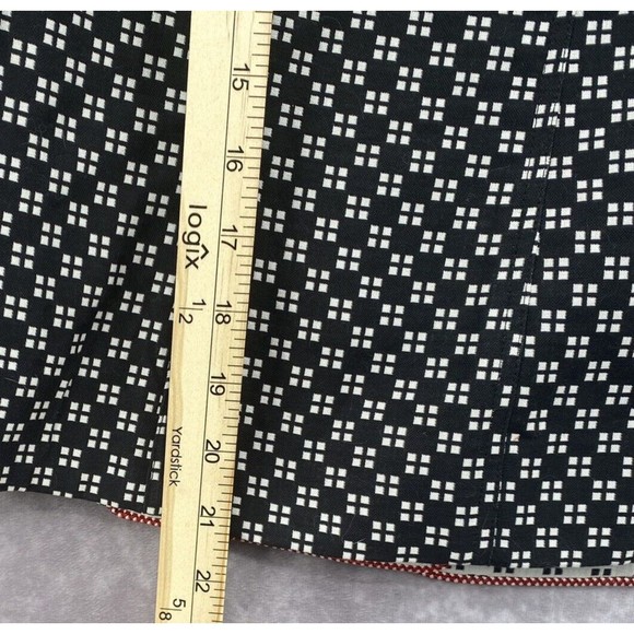 Nina McLemore Blazer Size 4 Career Blue Contrast Print Geometric Button - Picture 11 of 11